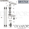 Bristan Claret Basin Mixer without Waste Tap Spares